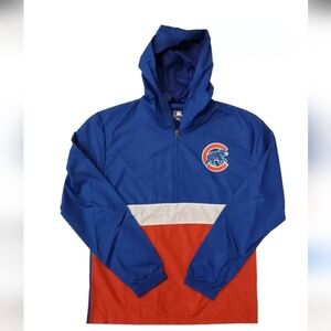 Chicago Cubs MLB Baseball Windbreaker Jacket Men's Size Large Red White Blue